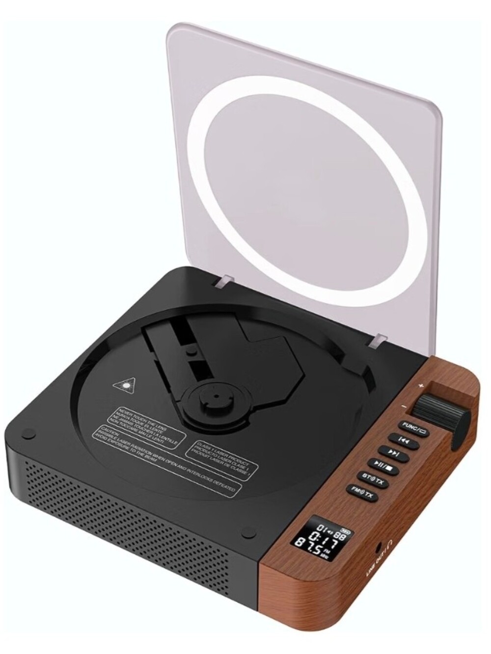 Rechargeable Portable Retro Bluetooth CD Player & Radio W. Speakers |NEW IN BOX|